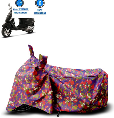 CODOKI Waterproof Two Wheeler Cover for Piaggio(Vespa LX, Red)