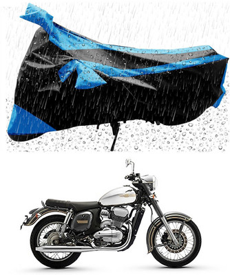 Mdstar Waterproof Two Wheeler Cover for JAWA(Standardv, Blue, Black)