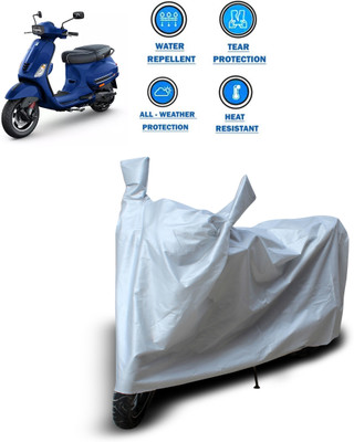 CODOKI Two Wheeler Cover for Piaggio(Vespa SXL 150, Silver)