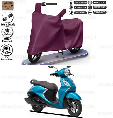 SK AUTO Waterproof Two Wheeler Cover for Yamaha(Fascino 125, Maroon)