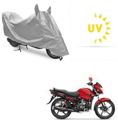 SK AUTO Two Wheeler Cover for Hero(Glamour FI, Silver)