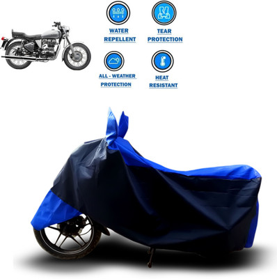 CODOKI Two Wheeler Cover for Royal Enfield(Electra Delux, Blue)