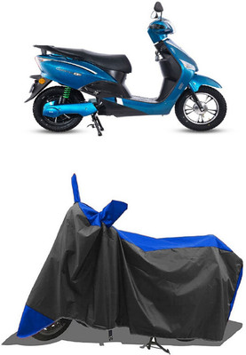 SUGASHRI Waterproof Two Wheeler Cover for Hero(Electric Optima HS500 ER BS6, Blue, Black)