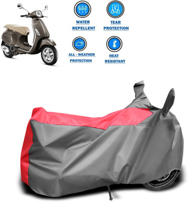 CODOKI Two Wheeler Cover for Piaggio(Vespa VXL, Grey)