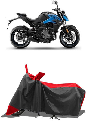 SUGASHRI Waterproof Two Wheeler Cover for CFMoto(400NK, Red, Black)