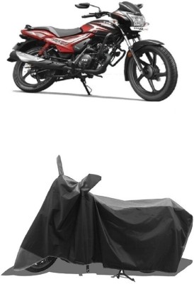 SUGASHRI Waterproof Two Wheeler Cover for TVS(Star City Plus, Grey, Black)