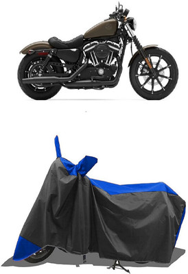 SUGASHRI Waterproof Two Wheeler Cover for Harley Davidson(XL 883, Blue, Black)
