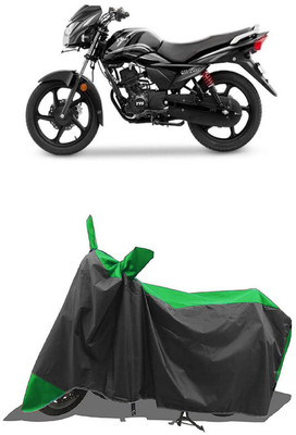 SUGASHRI Waterproof Two Wheeler Cover for TVS(Victor BS6, Green, Black)