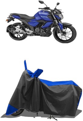 SUGASHRI Waterproof Two Wheeler Cover for Yamaha(FZ-FI, Blue, Black)