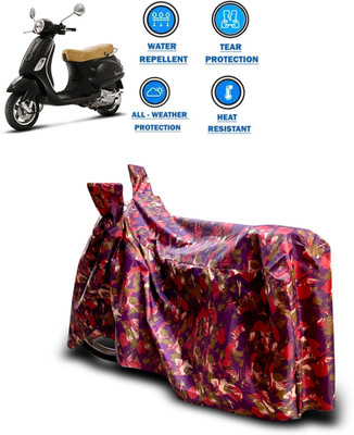 CODOKI Waterproof Two Wheeler Cover for Piaggio(Vespa LX, Red)