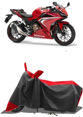 SUGASHRI Waterproof Two Wheeler Cover for Honda(CBR500R BS6, Red, Black)