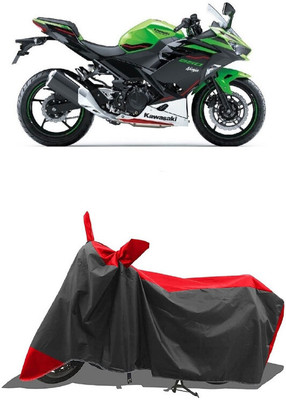 SUGASHRI Waterproof Two Wheeler Cover for Kawasaki(Ninja 250, Red, Black)