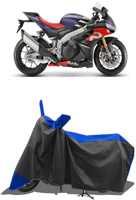 SUGASHRI Waterproof Two Wheeler Cover for Aprilia(RSV4, Blue, Black)