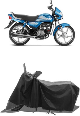 SUGASHRI Waterproof Two Wheeler Cover for Hero(CD deluxe, Grey, Black)