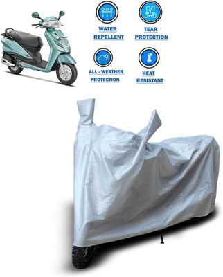 CODOKI Two Wheeler Cover for Hero(Duet, Silver)