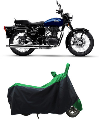 Coxtor Waterproof Two Wheeler Cover for Royal Enfield(Bullet 350 New BS6, Green)