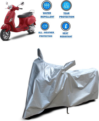 GOSHIV-car and bike accessories Two Wheeler Cover for Piaggio(Vespa VXL 125, Silver)