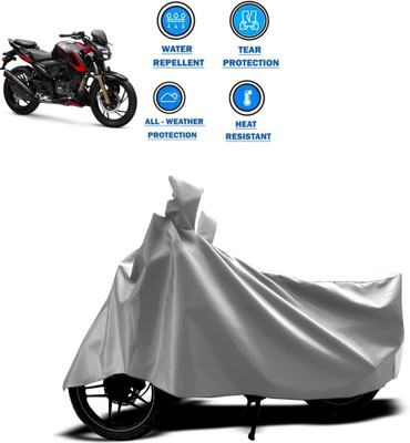 CODOKI Two Wheeler Cover for TVS(Apache RTR 200, Silver)