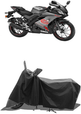 SUGASHRI Waterproof Two Wheeler Cover for Yamaha(YZF R15 BS6, Grey, Black)