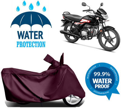 Mdstar Waterproof Two Wheeler Cover for Hero(HF Dawn, Maroon)