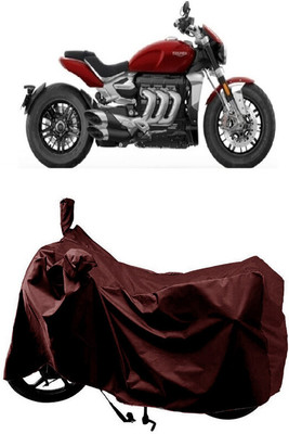 SUGASHRI Waterproof Two Wheeler Cover for Triumph(Rocket III, Maroon)