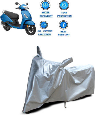PAGORA Two Wheeler Cover for TVS(Jupiter classic, Silver)