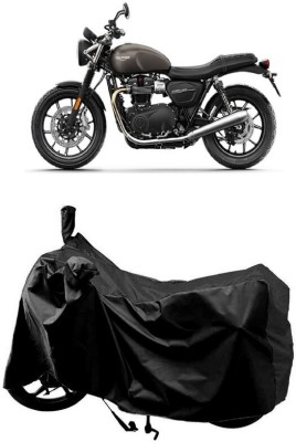 SUGASHRI Waterproof Two Wheeler Cover for Triumph(Street Twin BS6, Black)