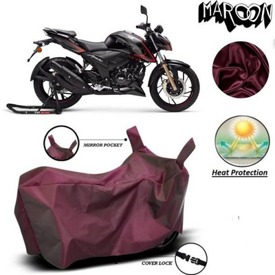SK AUTO Waterproof Two Wheeler Cover for TVS(Apache RTR 160 4V, Maroon)