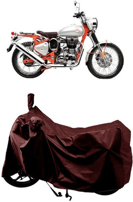 SUGASHRI Waterproof Two Wheeler Cover for Royal Enfield(Bullet Trials 500, Maroon)