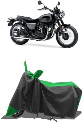 SUGASHRI Waterproof Two Wheeler Cover for Kawasaki(W800, Green, Black)