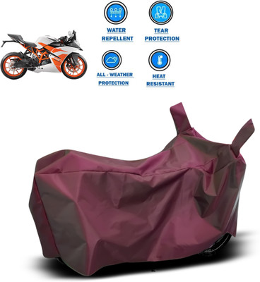 CODOKI Waterproof Two Wheeler Cover for KTM(RC 200, Maroon)