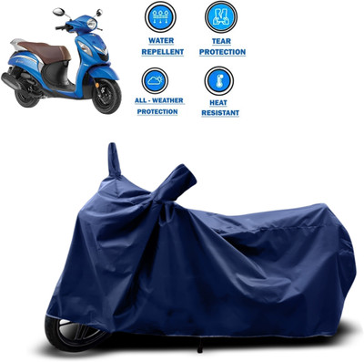 CODOKI Two Wheeler Cover for Yamaha(Fascino, Blue)