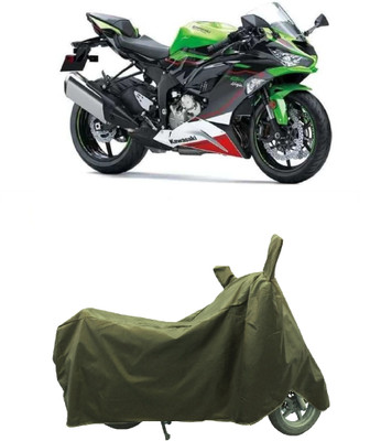 Coxtor Waterproof Two Wheeler Cover for Kawasaki(Ninja ZX-6R BS6, Gold)