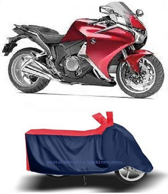 DSAMI Two Wheeler Cover for Honda(VFR 1200F, Blue)