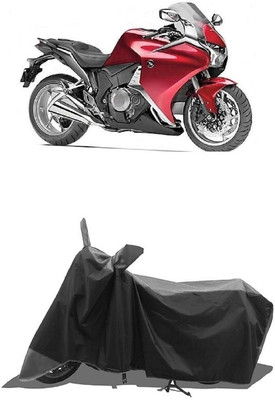 SUGASHRI Waterproof Two Wheeler Cover for Honda(VFR 1200F, Grey, Black)
