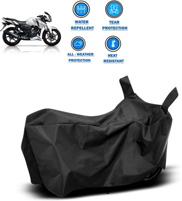 PAGORA Two Wheeler Cover for TVS(Apache 150, Black)