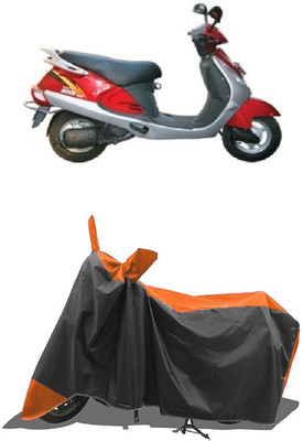 SUGASHRI Waterproof Two Wheeler Cover for Kinetic(Nova, Orange, Black)