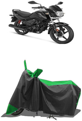 SUGASHRI Waterproof Two Wheeler Cover for Hero(Passion, Green, Black)
