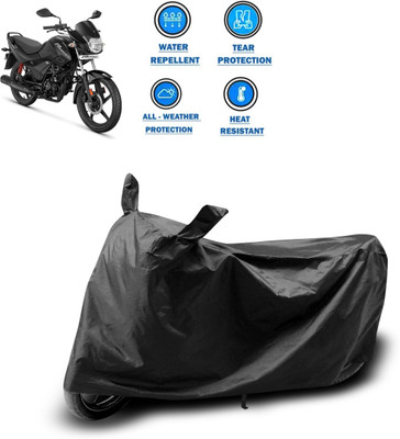CODOKI Two Wheeler Cover for Hero(Passion Plus, Black)