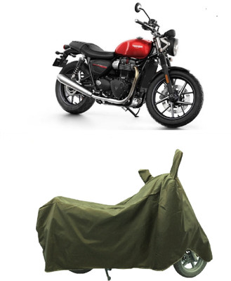 Coxtor Waterproof Two Wheeler Cover for Triumph(Street Twin BS6, Gold)