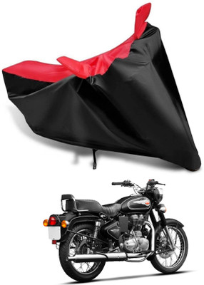 SK AUTO Two Wheeler Cover for Royal Enfield(Electra Delux, Red, Black)
