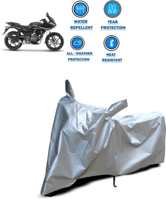 PAGORA Two Wheeler Cover for Bajaj(Pulsar 220 DTS-i, Silver)