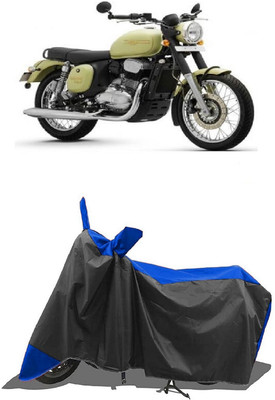 SUGASHRI Waterproof Two Wheeler Cover for JAWA(42, Blue, Black)