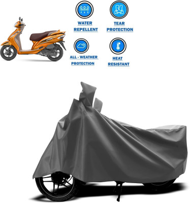 PAGORA Two Wheeler Cover for TVS(Wego, Grey)