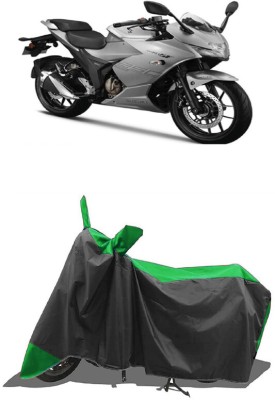 SUGASHRI Waterproof Two Wheeler Cover for Suzuki(Gixxer 250, Green, Black)