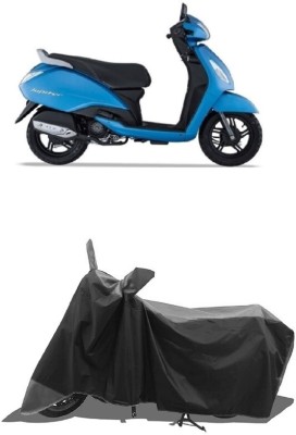 SUGASHRI Waterproof Two Wheeler Cover for TVS(Jupiter, Grey, Black)