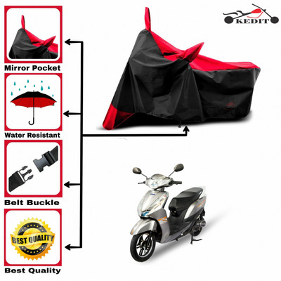 SK AUTO Two Wheeler Cover for Ampere(Magnus, Red, Black)