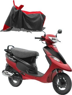 algrowd Two Wheeler Cover for TVS(Scooty Pep+, Red)