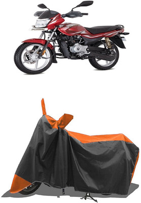 SUGASHRI Waterproof Two Wheeler Cover for Bajaj(Platina 100 DTS-i, Orange, Black)