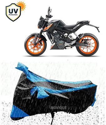 DeepShakshi AUTOMOTIVE Waterproof Two Wheeler Cover for KTM(Duke 200, Black, Blue)